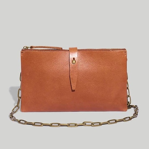 Madewell Handbags - NEW Madewell The Transport Accordion Leather Crossbody in English Saddle